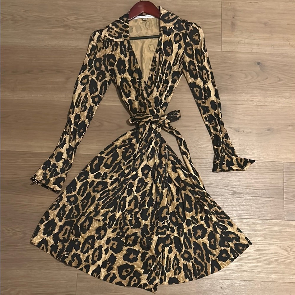 Leopard Print Wrap Dress